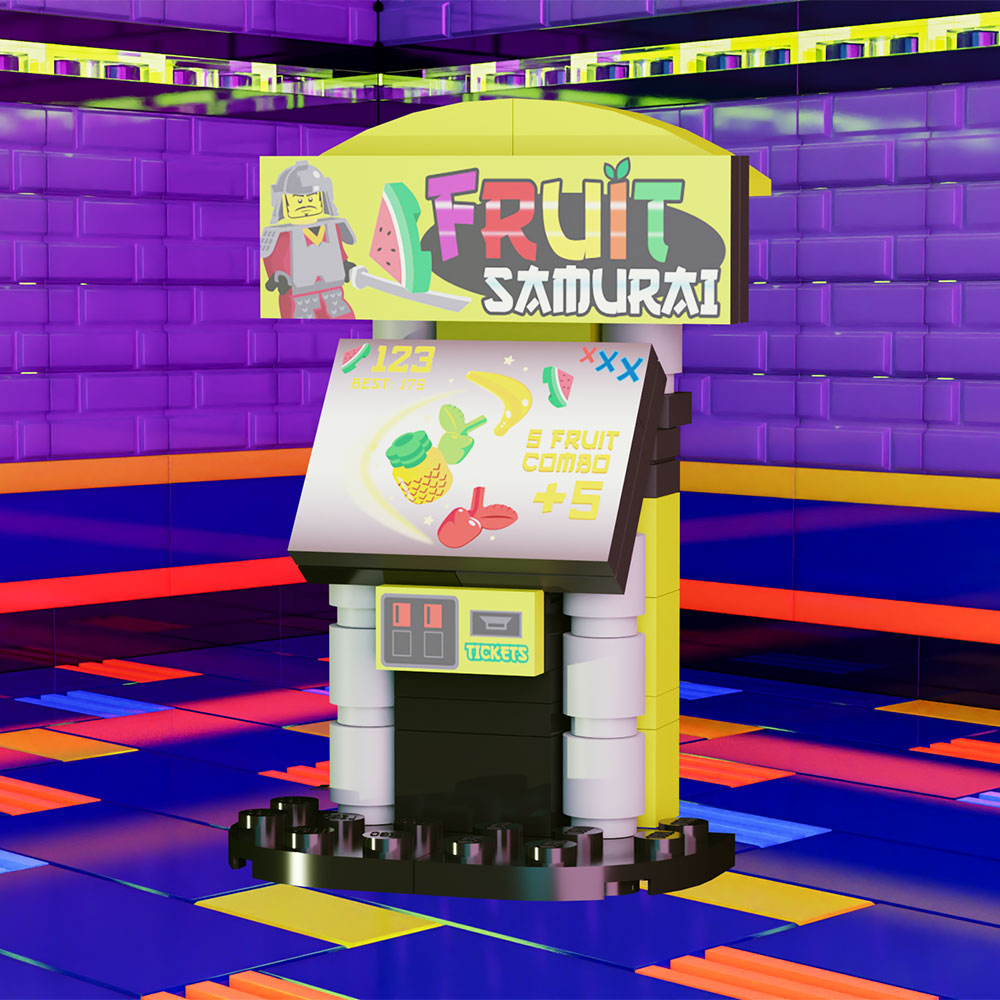 Fruit Samurai Arcade Building Set made using LEGO parts - B3 Customs B3 Customs