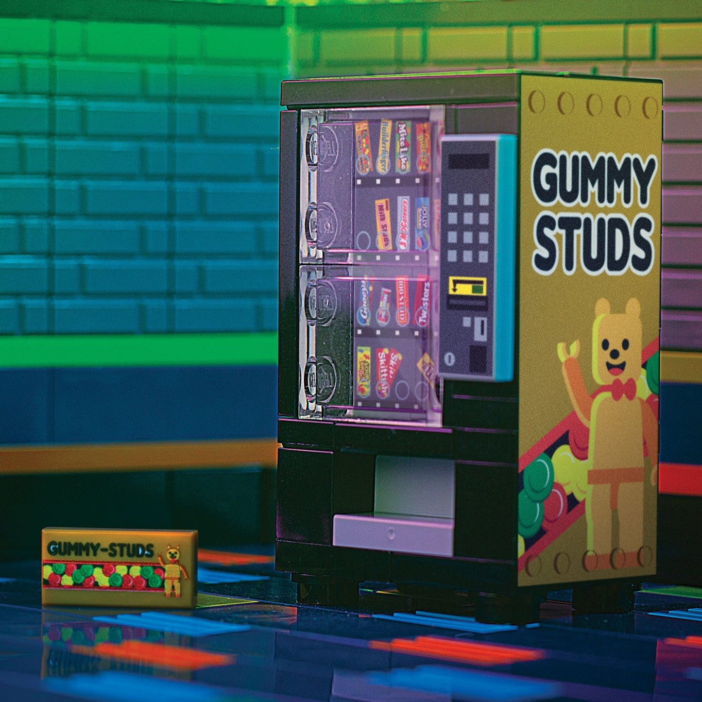 Gummy Studs Vending Machine made using LEGO parts - B3 Customs B3 Customs