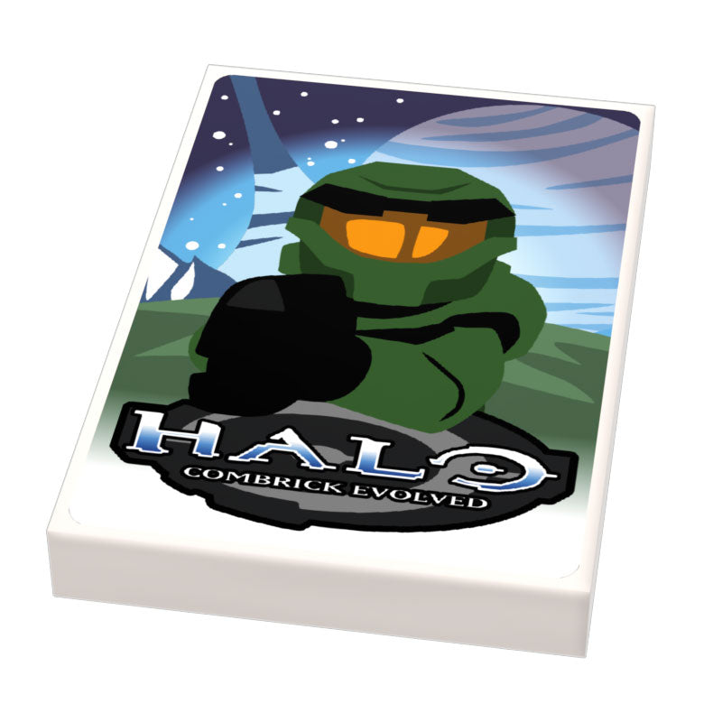 HALO: Bricks Evolved Video Game Cover (2x3 Tile) made using LEGO part - B3 Customs B3 Customs