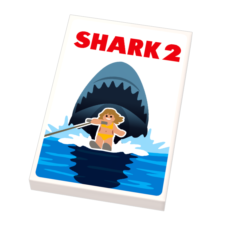 Shark 2 Movie Cover (2x3 Tile) - B3 Customs B3 Customs