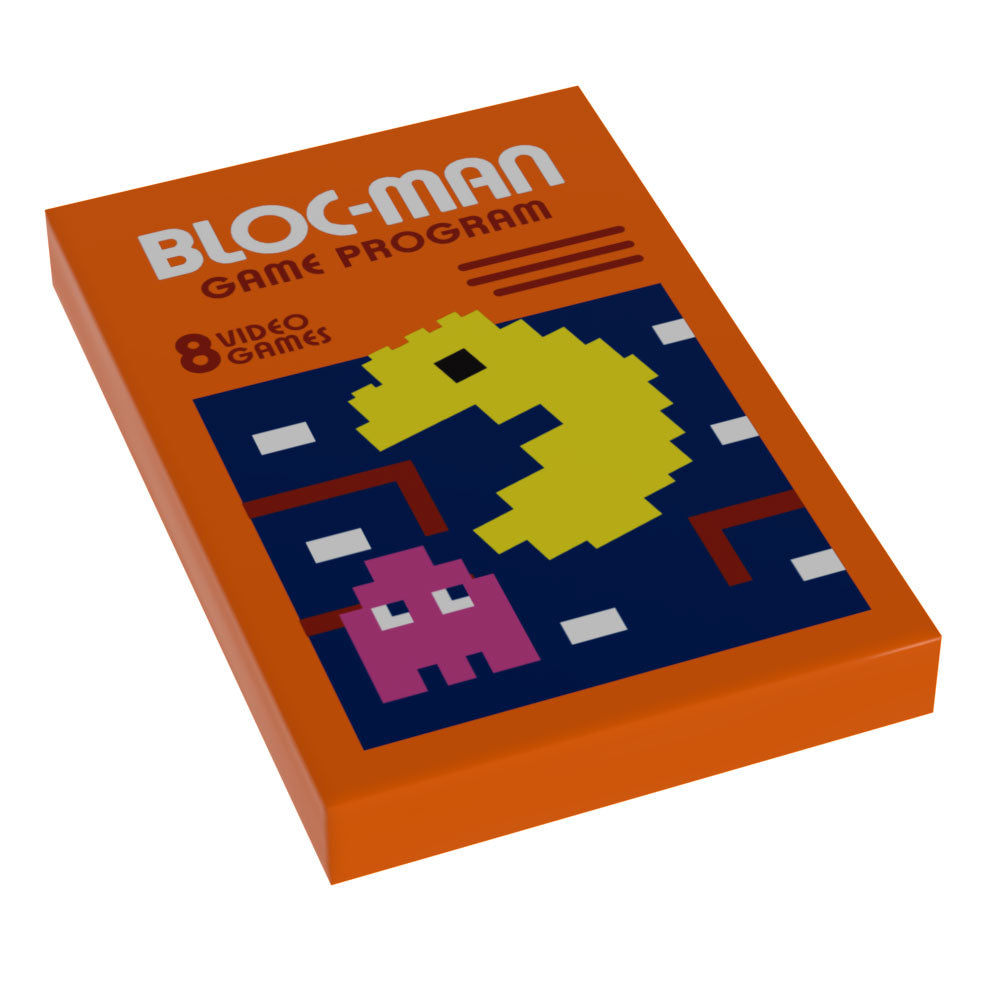 Bloc-Man Video Game Cover (2x3 Tile) made using LEGO part - B3 Customs B3 Customs