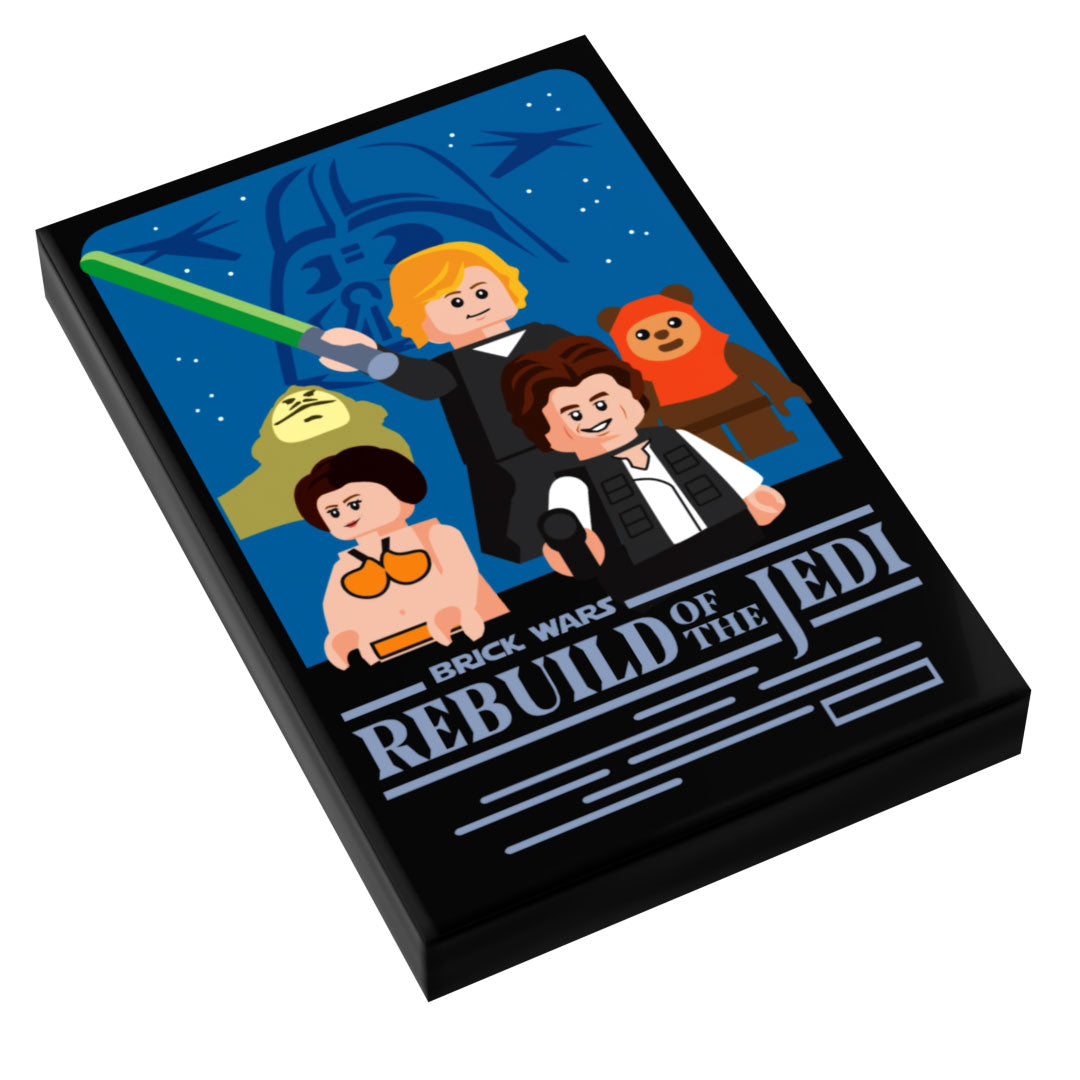 Brick Wars: Rebuild of the Jedi Movie Tile Cover (2x3 Tile) - B3 Customs B3 Customs