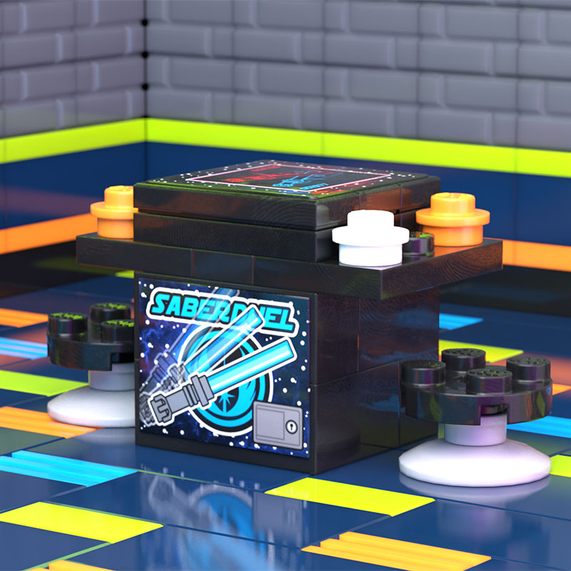 SW Saber Duel 2-Player Classic Arcade made using LEGO parts - B3 Customs B3 Customs