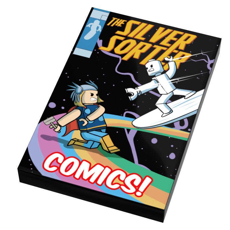 Silver Sorter Comic Book Cover (2x3 Tile) - B3 Customs B3 Customs