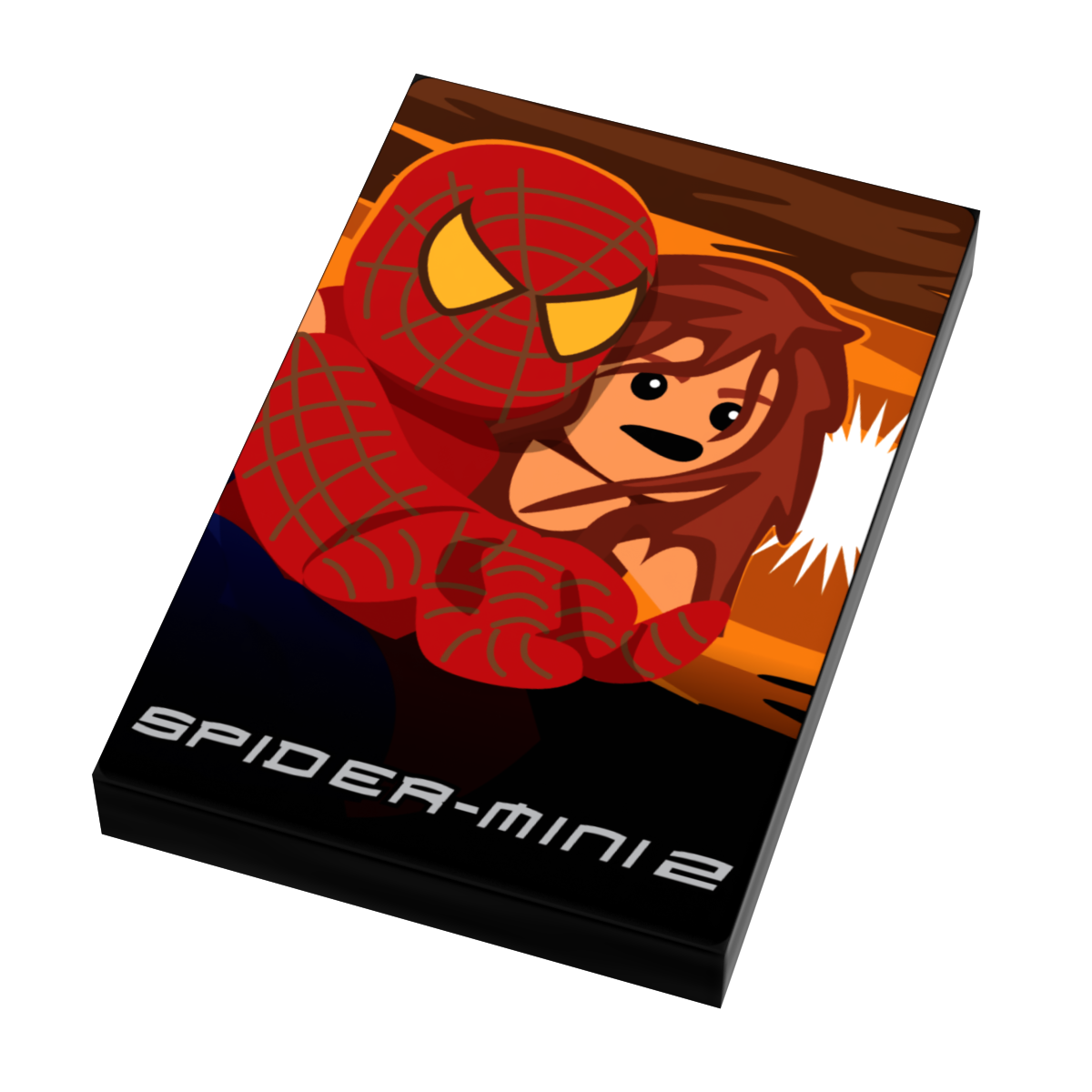 Spider-Mini 2 Movie Cover (2x3 Tile) made using LEGO parts B3 Customs