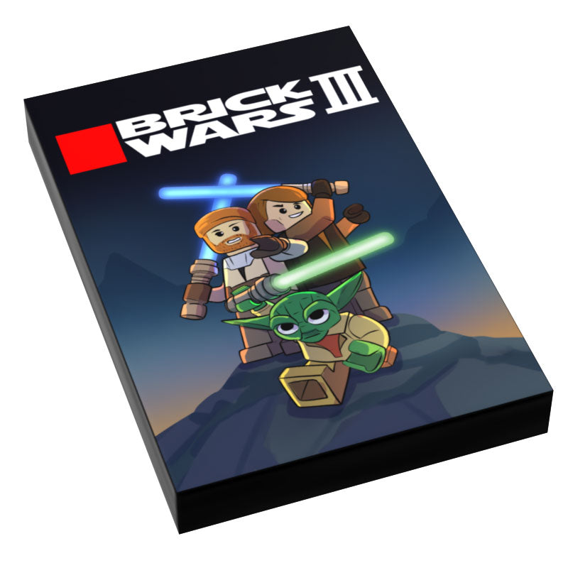 Custom LEGO SW III: Clone Wars Video Game Cover (2x3 Tile) made using LEGO part - B3 Customs B3 Customs