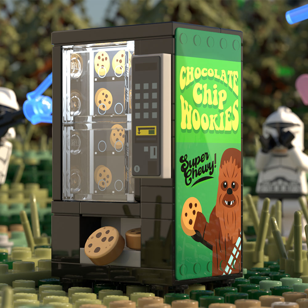 Chocolate Chip Wookie Cookies Vending Machine Building Set made using LEGO parts - B3 Customs B3 Customs