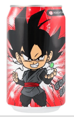 Ocean Bomb Peach Flavor Sparkling Water Dragon Ball Super Goku Black (1 Can) Super Anime Store