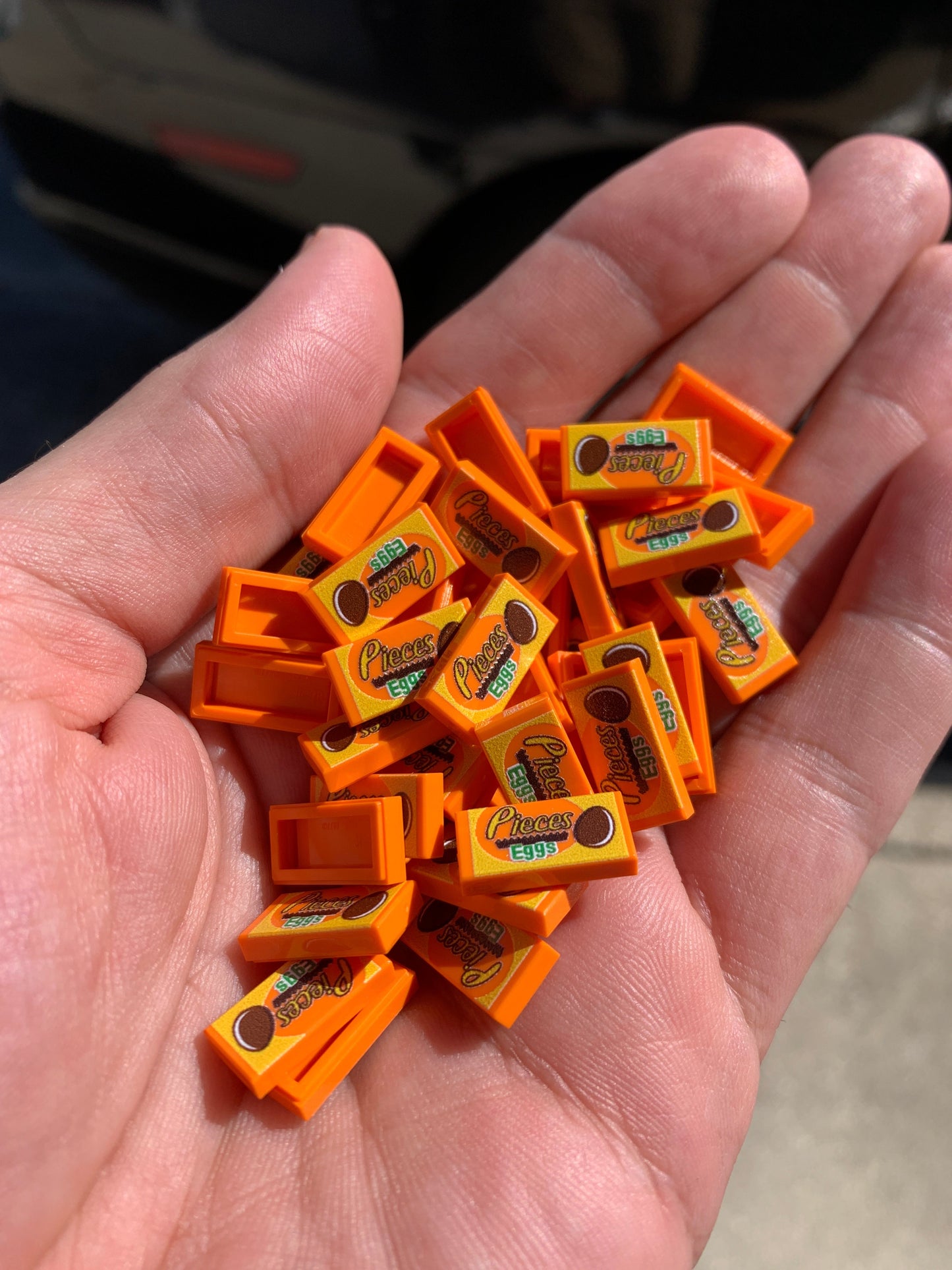 Pieces Chocolate Eggs (Easter) - B3 Customs® Printed 1x2 Tile B3 Customs