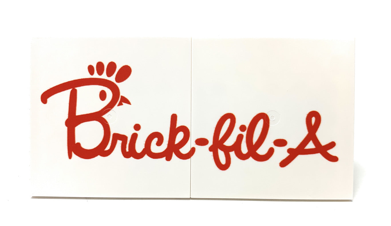 Huge Brick-Fil-A 6x12 Sign made using LEGO parts - B3 Customs B3 Customs