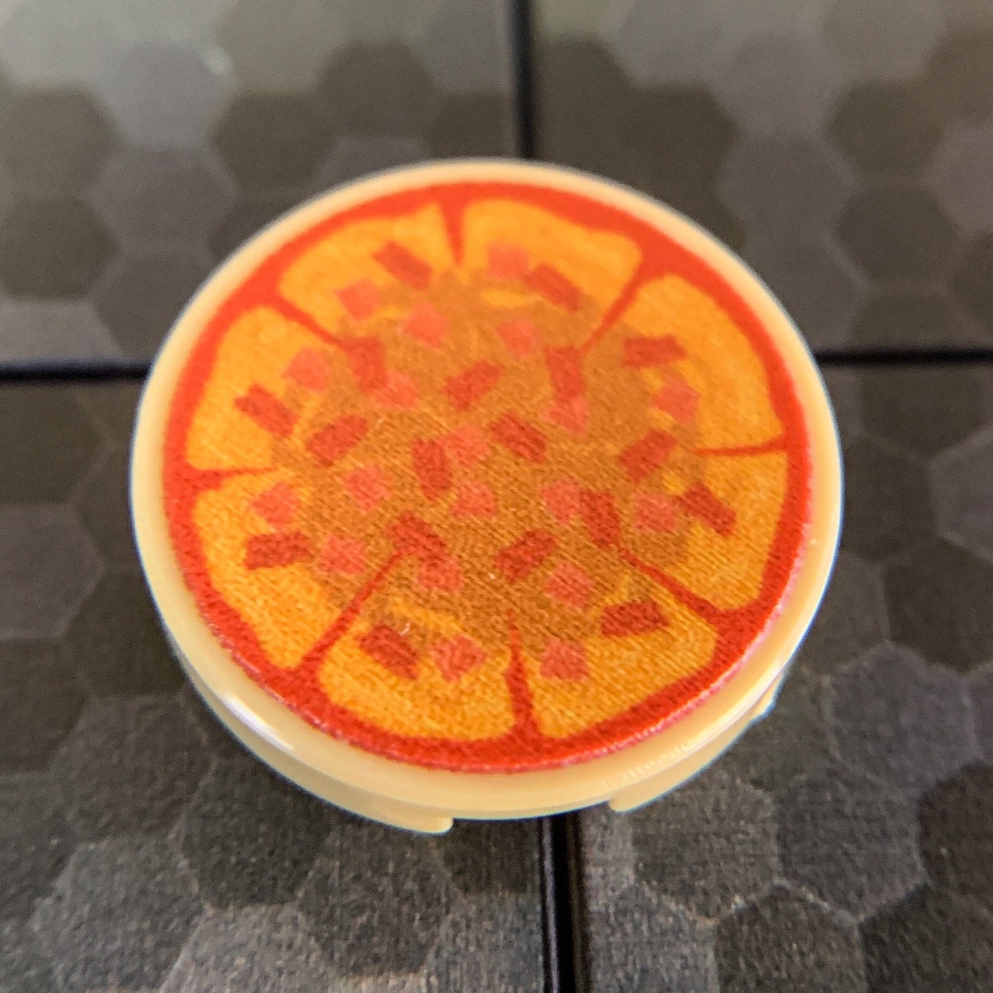 Ham & Bacon Pizza Pie - Custom (2x2 Round Tile) B3 Customs