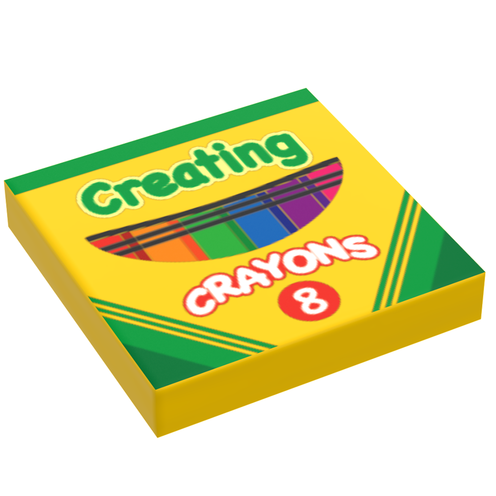 Creating Crayons Large Box (2x2 Tile) made using LEGO parts B3 Customs