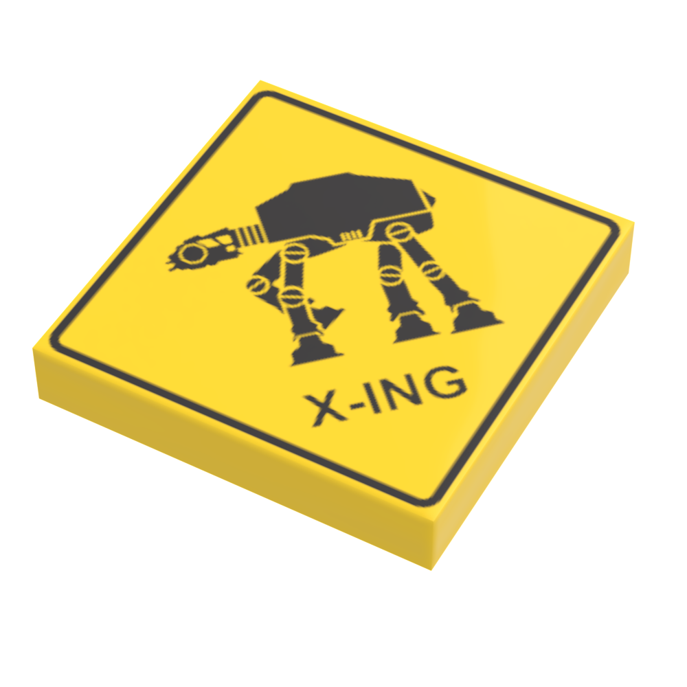 AT-AT Xing Sign made using LEGO part - B3 Customs B3 Customs