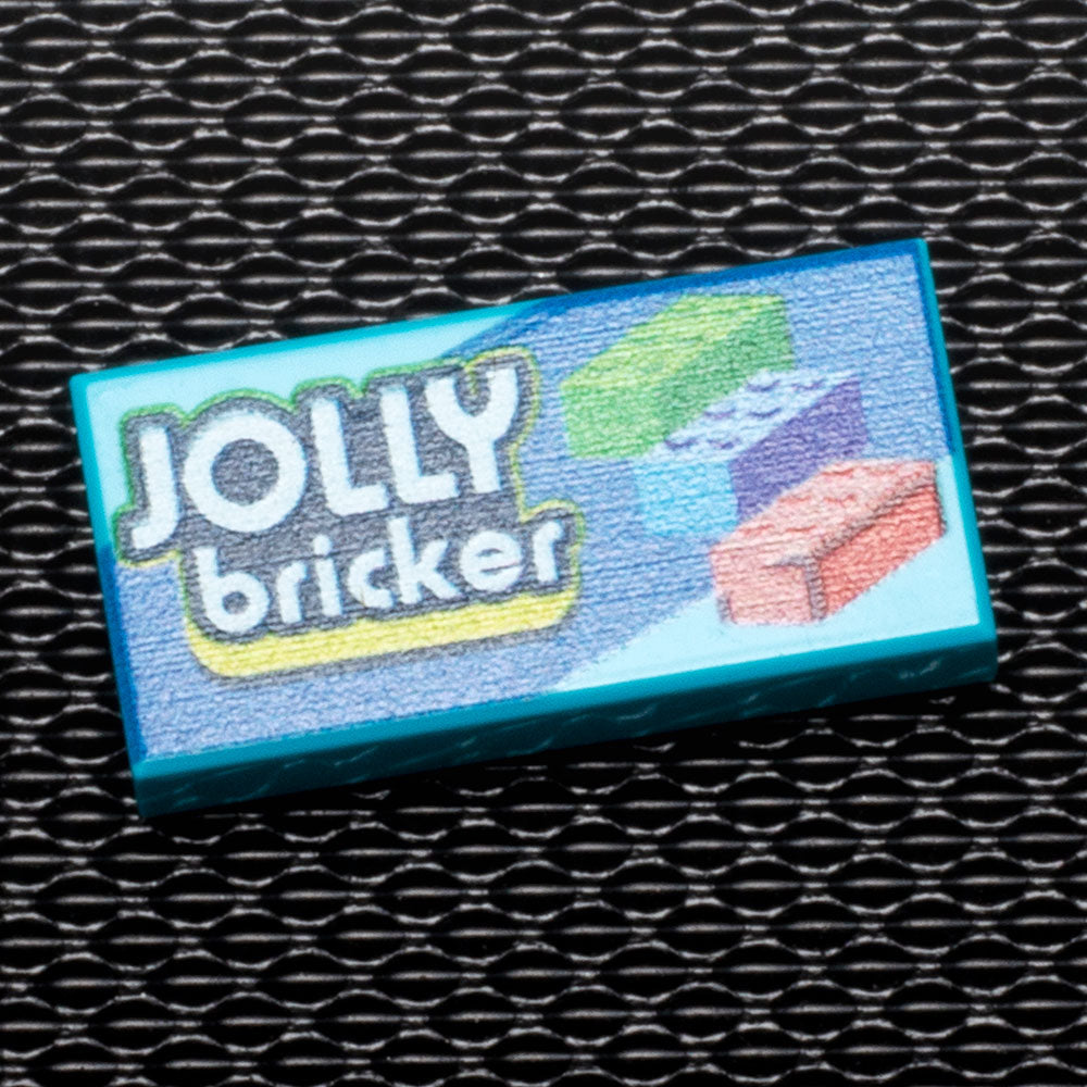 Jolly Bricker Printed 1x2 Tile made using LEGO part - B3 Customs B3 Customs