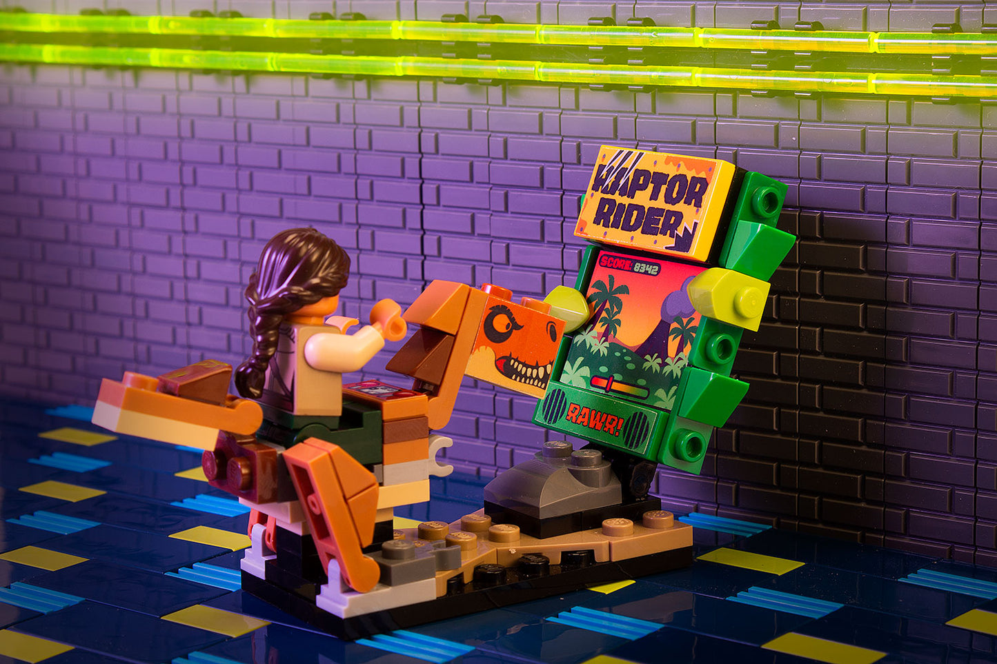 Raptor Rider - B3 Customs Arcade Game made using LEGO parts B3 Customs