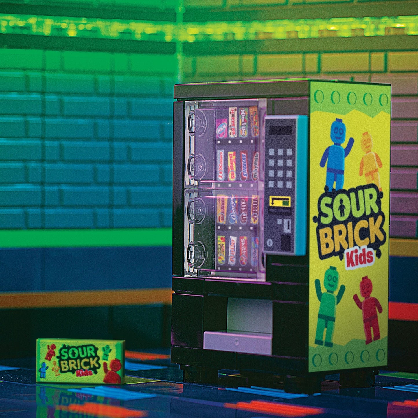 Sour Brick Kids - B3 Customs Candy Vending Machine made using LEGO parts B3 Customs