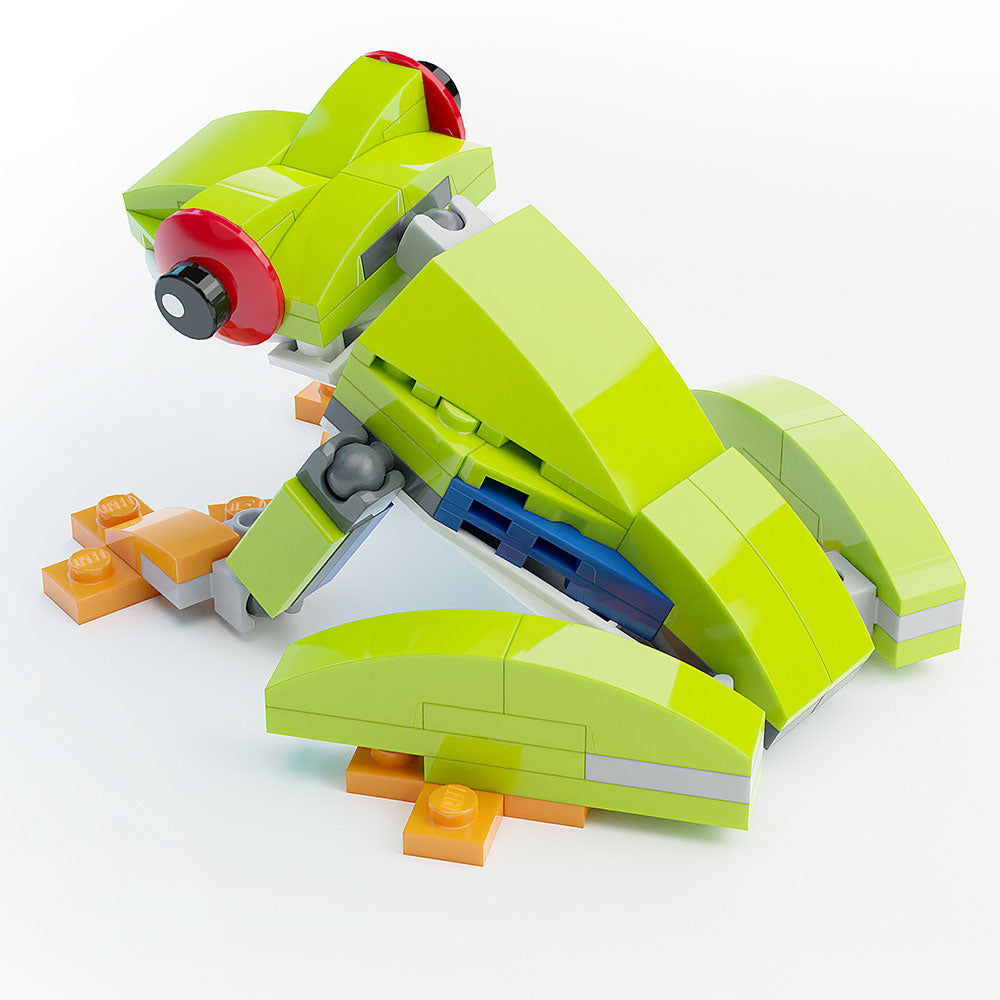 Red-Eye Tree Frog - Custom Building Set made using LEGO parts - B3 Customs B3 Customs