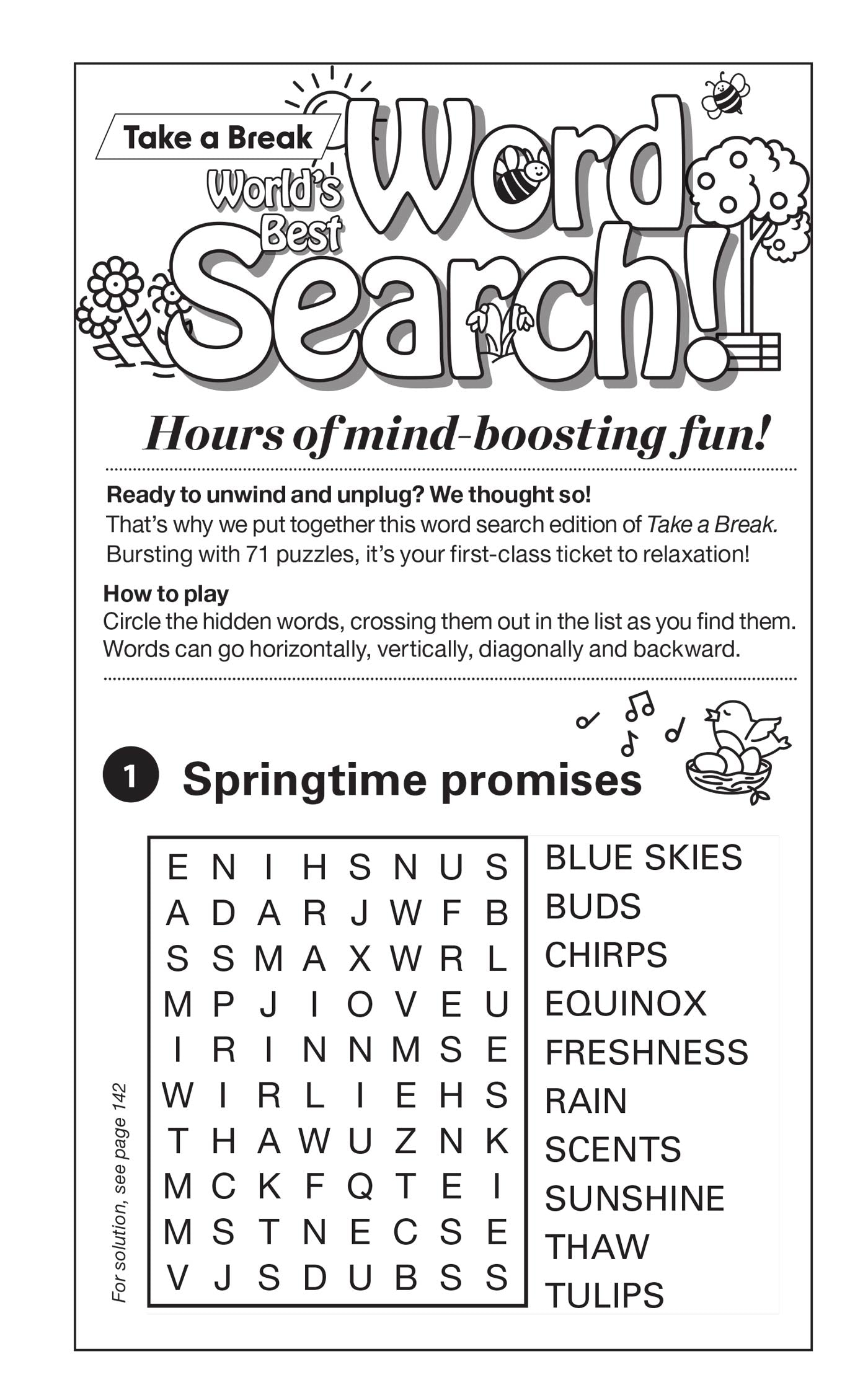 World's Best Puzzle- Word Search 25.01.21: Large Print, 71 Spring Themed Puzzles! The Perfect Way To Unwind & Sharpen Your Brain, Skills, Unplug & Relax! Magazine Shop US