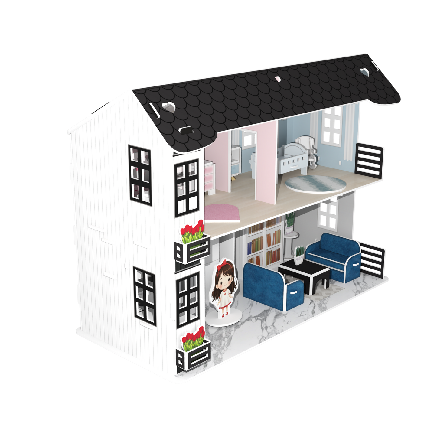 3d Puzzle Townhouse - Foam Colours Crafts