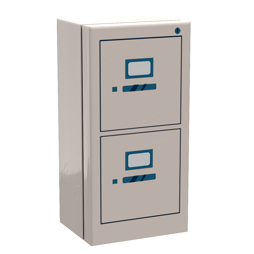 Filing Cabinet for Minifigs made using LEGO parts - B3 Customs White B3 Customs