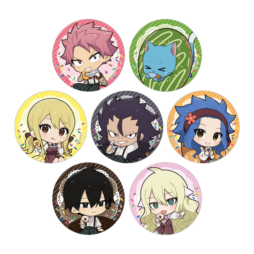 FAIRY TAIL 100 YEARS QUEST - DONUT VER. A TRADING CAN BADGE BLIND BOX Anime Pop