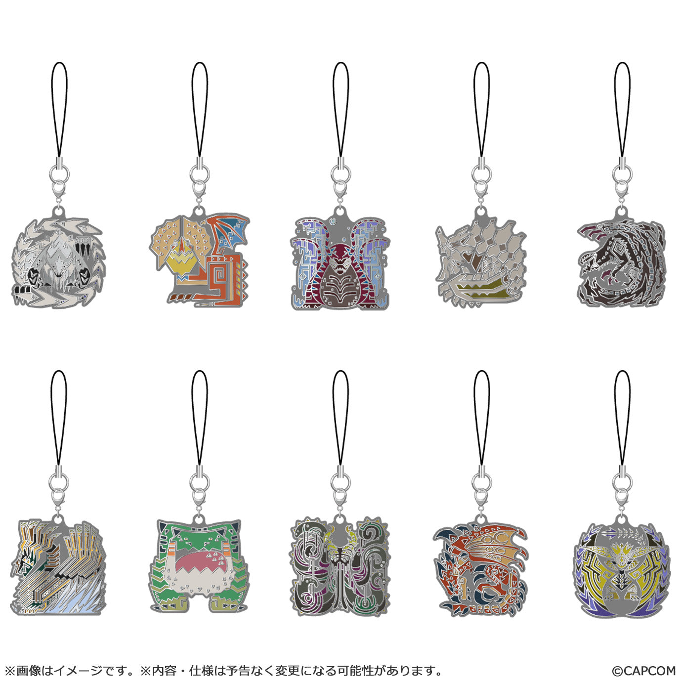 MONSTER HUNTER WILDS - MONSTER ICON METAL KEYCHAIN BLIND BOX TRADING Anime Pop