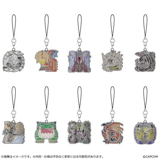 MONSTER HUNTER WILDS - MONSTER ICON METAL KEYCHAIN BLIND BOX TRADING Anime Pop
