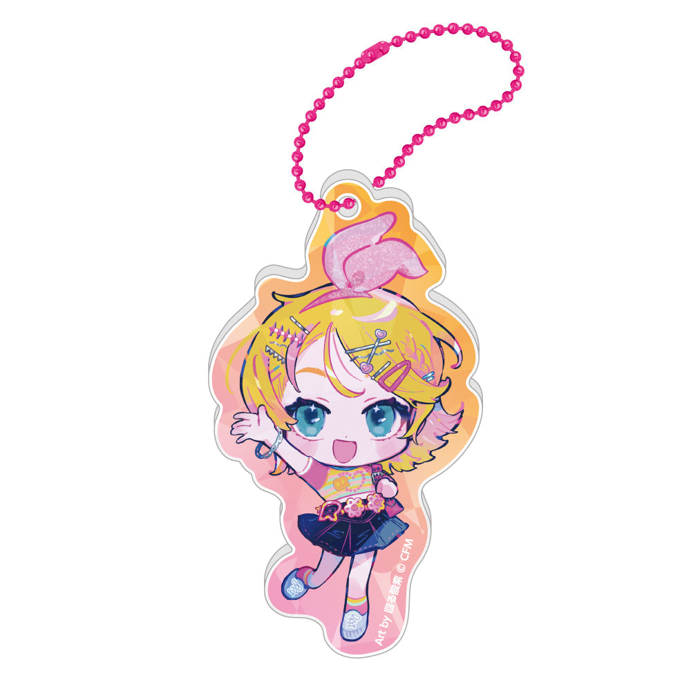 VOCALOID - KAGAMINE RIN 39CULTURE 2025 POP HOLOGRAM ACRYLIC KEYCHAIN Anime Pop