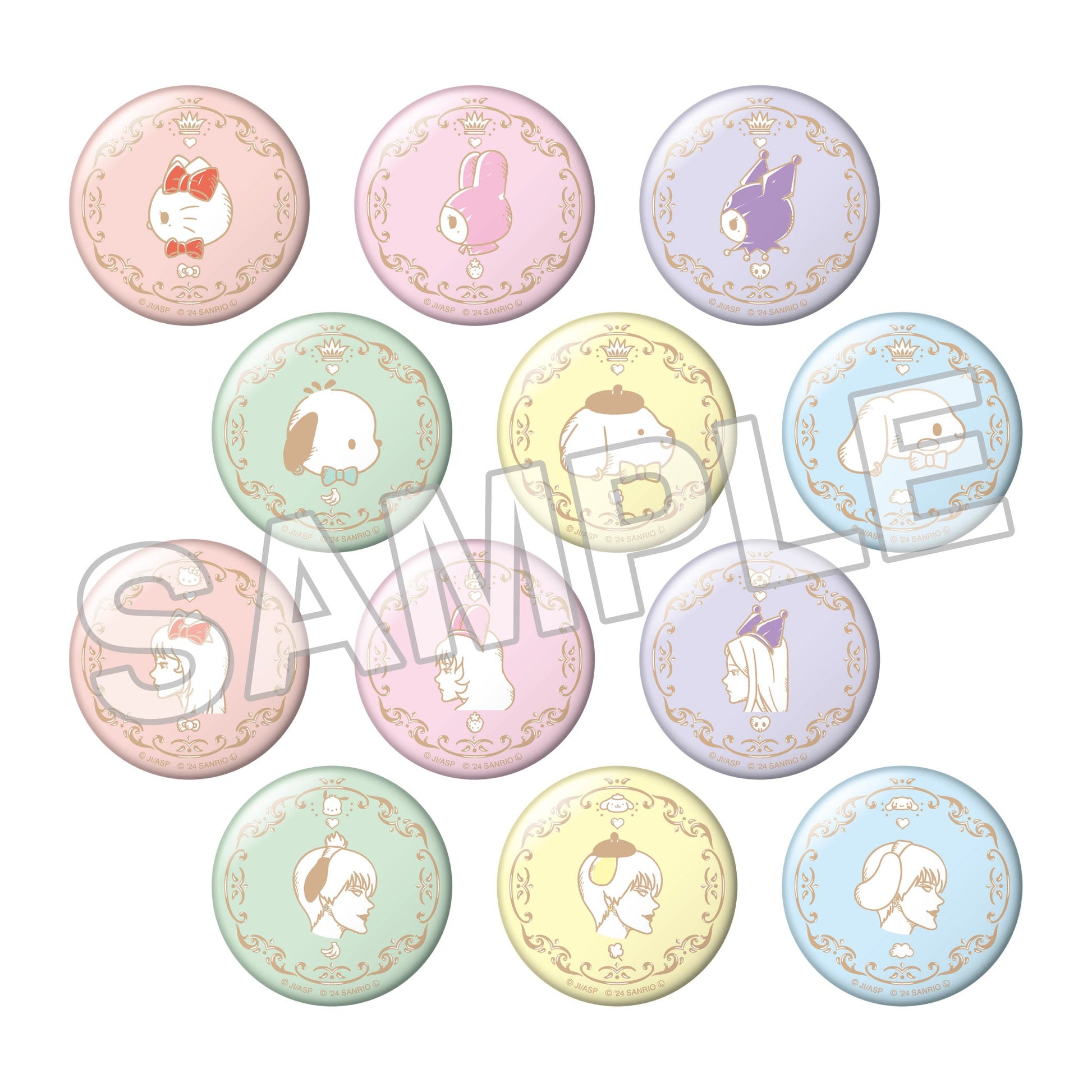 JUNJI ITO X SANRIO CHARACTERS COMPACT MIRROR TEXTILE BLIND BOX Anime Pop