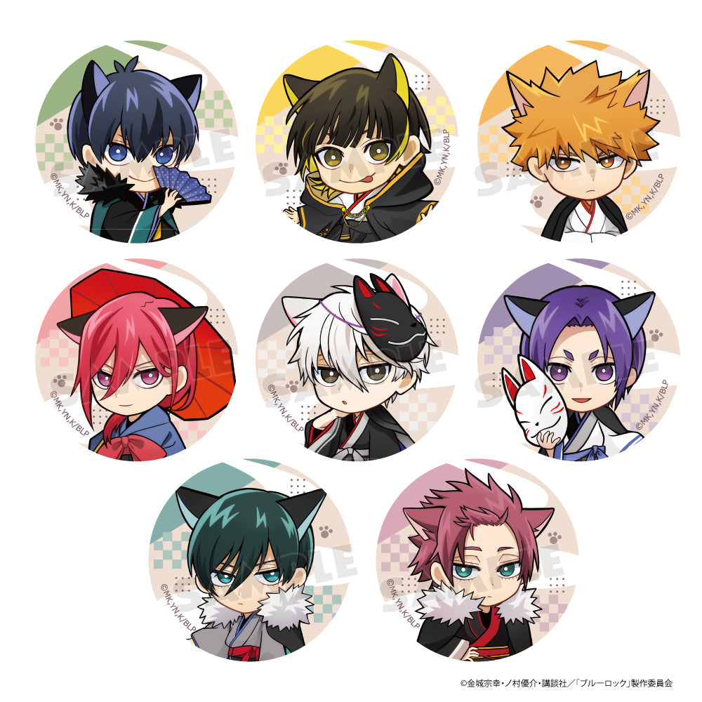 BLUE LOCK - KIMONO KEMOMIMI MINI CHARACTER CAN BADGE TRADING BLIND BOX Anime Pop