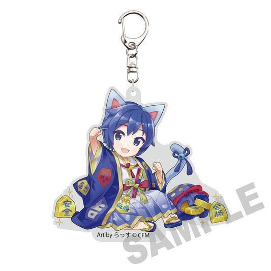 HATSUNE MIKU X MANEKI-NEKO DIE-CUT KAITO ART BY RASSU ACRYLIC KEYCHAIN Anime Pop