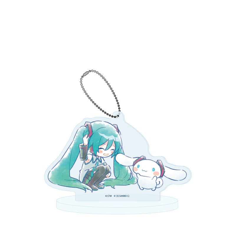 HATSUNE MIKU X CINNAMOROLL 21 GRAFF ART ILLUSTRATION ACRYLIC STAND KEYCHAIN Anime Pop