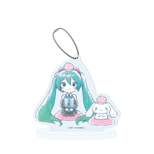 HATSUNE MIKU X CINNAMOROLL 22 GRAFF ART ILLUSTRATION ACRYLIC STAND KEYCHAIN Anime Pop