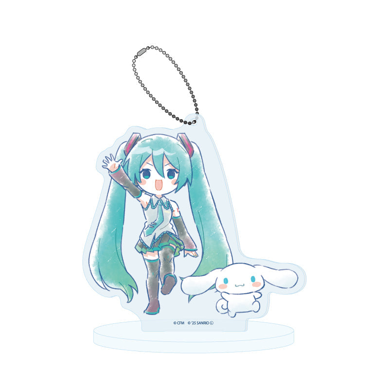 HATSUNE MIKU X CINNAMOROLL 27 GRAFF ART ILLUSTRATION ACRYLIC STAND KEYCHAIN Anime Pop