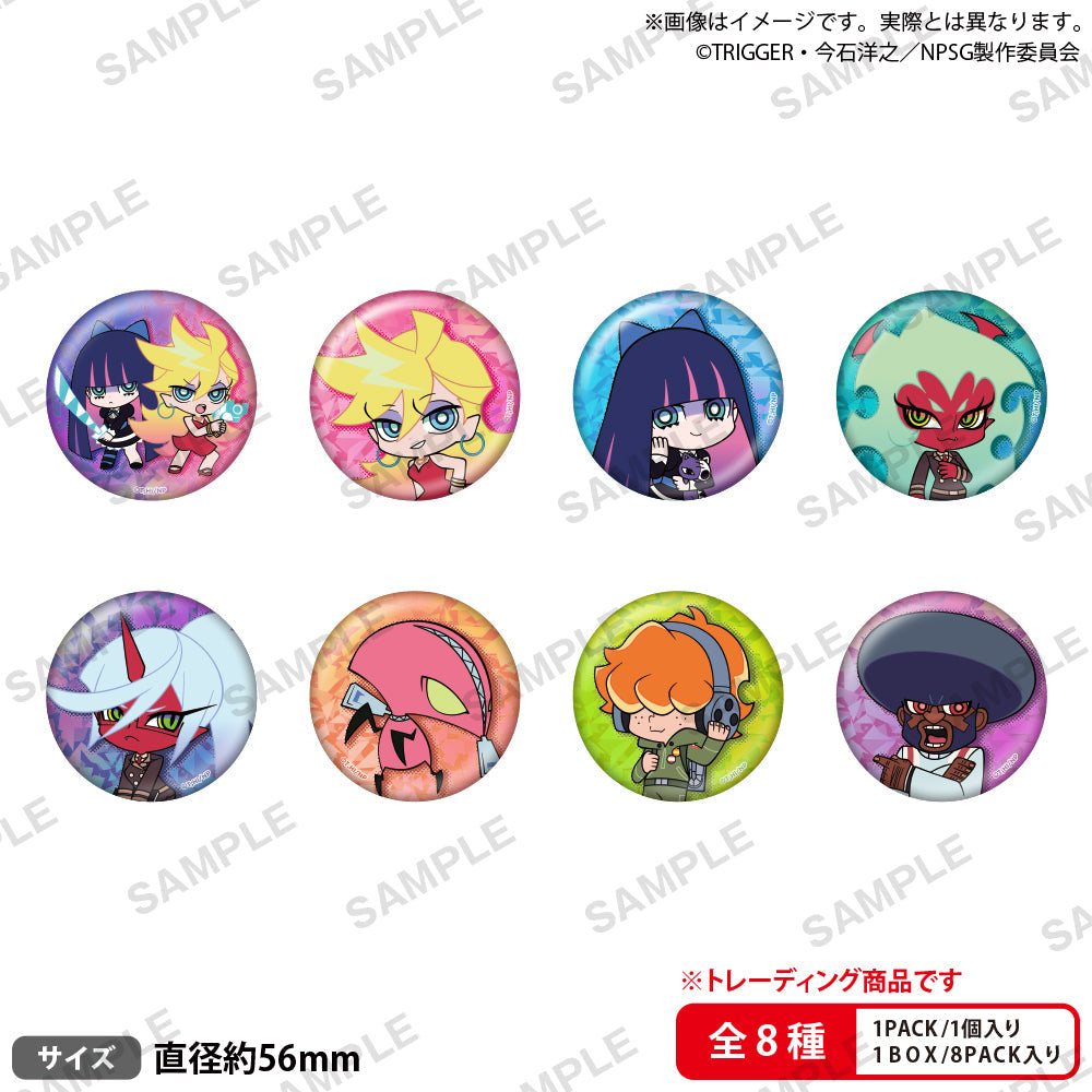 NEW PANTY & STOCKING WITH GARTERBELT - HOLOGRAM TRADING CAN BADGE Anime Pop