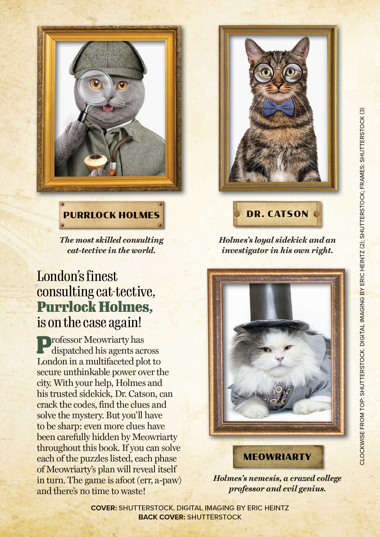 Cat Pawzzles - Purrlock Holmes V2: Solve Puzzles, Ciphers, Kitty Mysteries, Clues, Crosswords, Hidden Letters, Rhymes, Spot The Difference, Boost Deductive Reasoning, De-Stress & Catch Meowriarty! Magazine Shop US