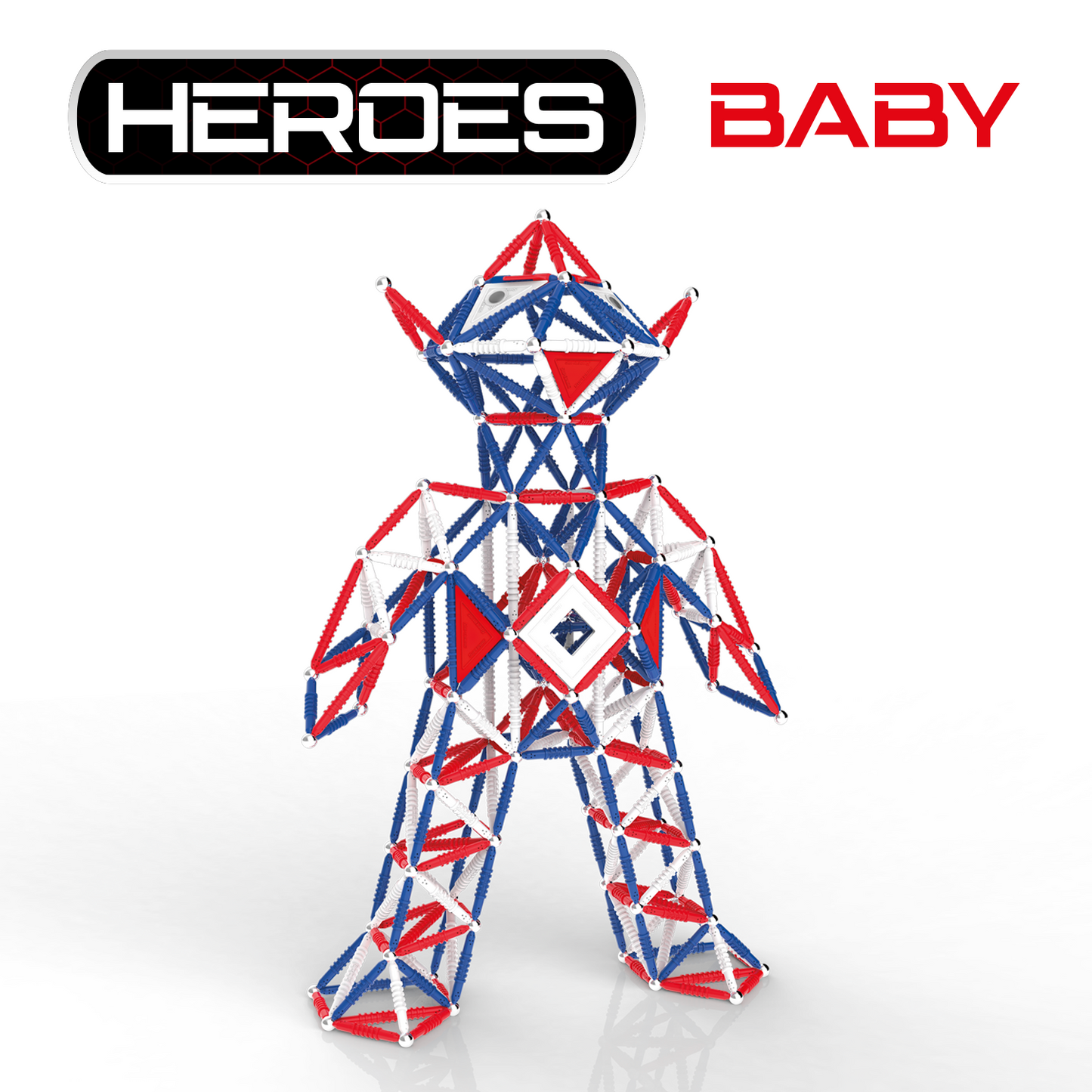 Tinamiri Supermag - Heroes Baby 460 - Magnetic Building Set, Educational construction fun, 460 piece set, Magnet Toys, 0170 Bridge Toys - Premium Jigsaw Puzzles