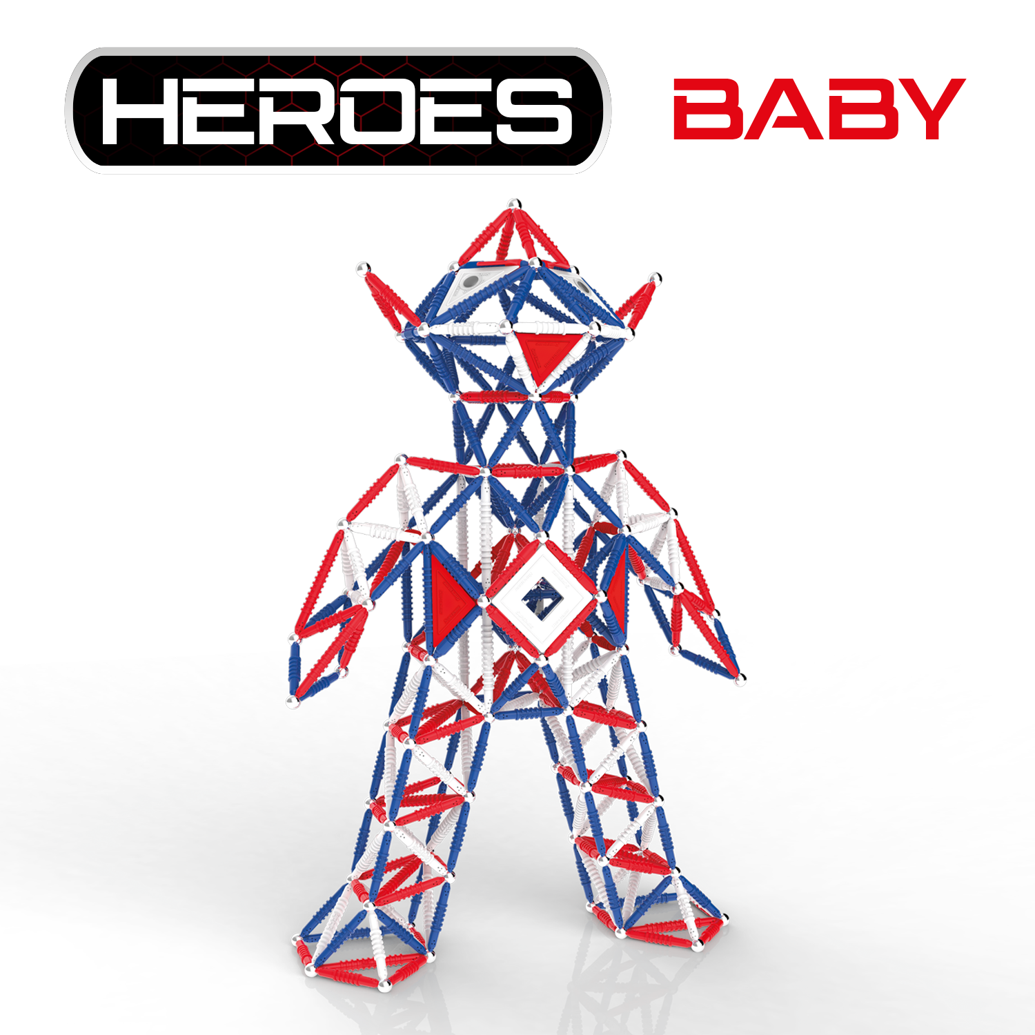 Tinamiri Supermag - Heroes Baby 460 - Magnetic Building Set, Educational construction fun, 460 piece set, Magnet Toys, 0170 Bridge Toys - Premium Jigsaw Puzzles