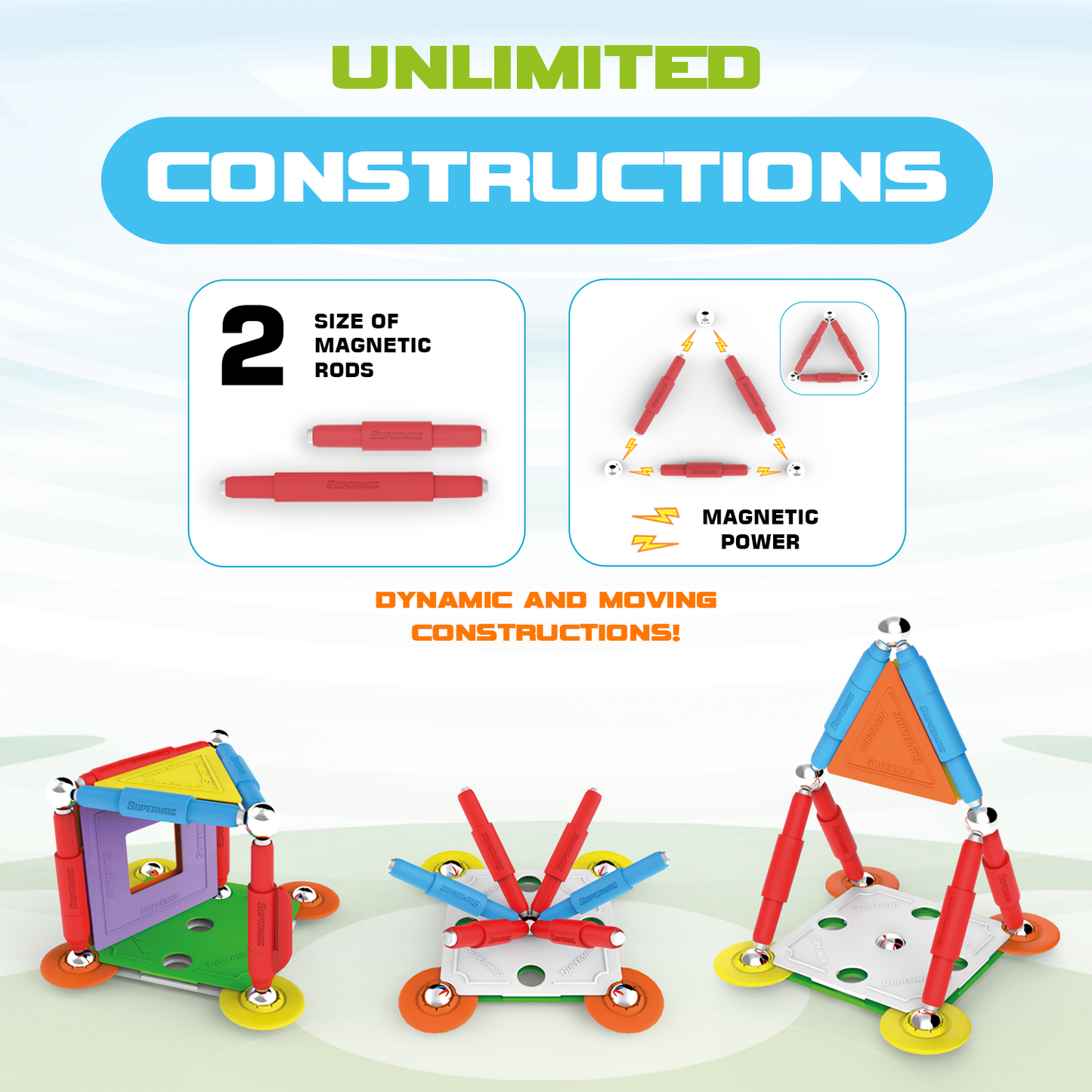 Tinamiri Supermag - House 30 - Magnetic Building Set, Educational construction fun, 30 piece set, Magnet Toys, 0662 Bridge Toys - Premium Jigsaw Puzzles