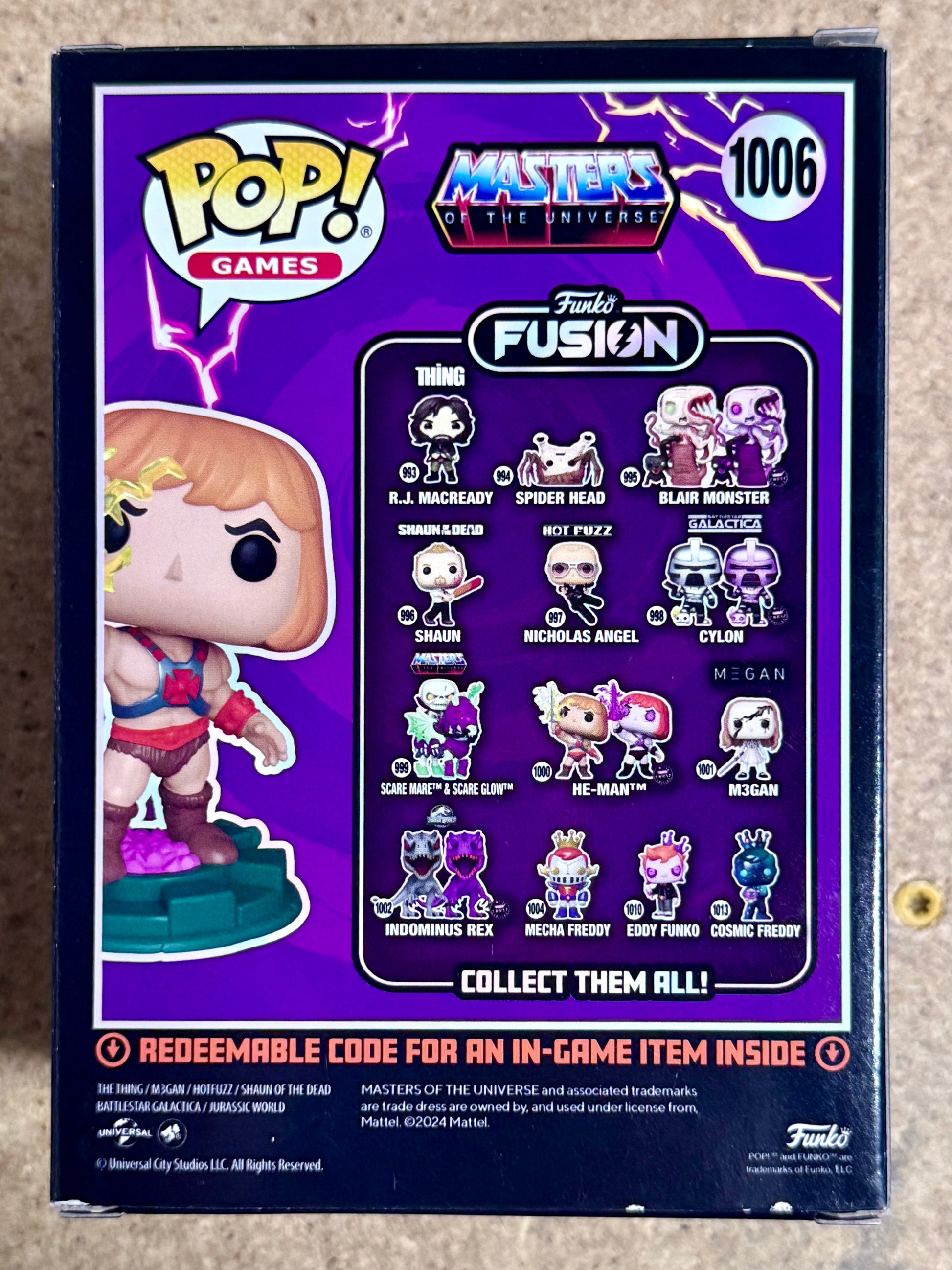 Tom Cook Signed He-Man Masters Of The Universe Funko Pop! #1006 With JSA COA Mustang Comics