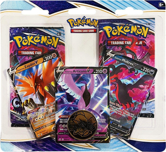 Sword & Shield: Chilling Reign - 2-Pack Blister (Galarian Zapdos V/Articuno V/Moltres V) Trading Card World