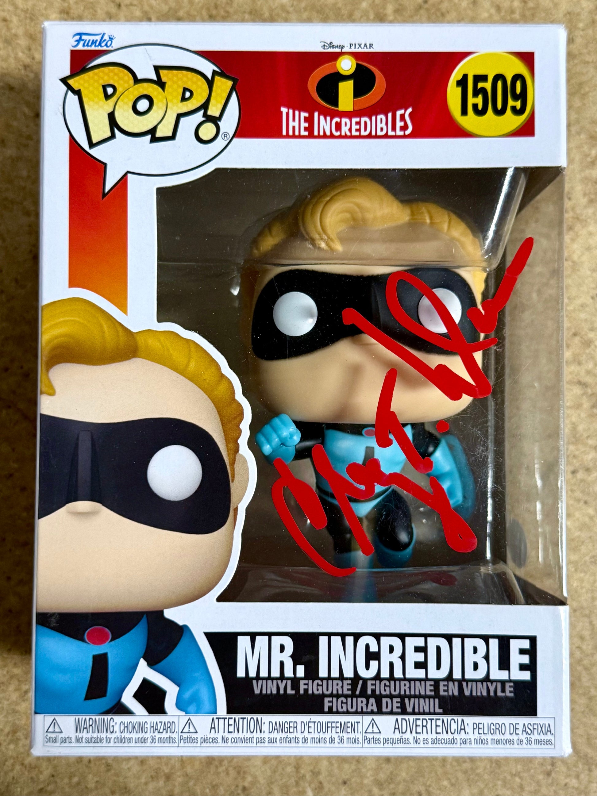 Craig T. Nelson Signed Disney Mr. Incredible Funko Pop! #1509 With JSA COA Mustang Comics
