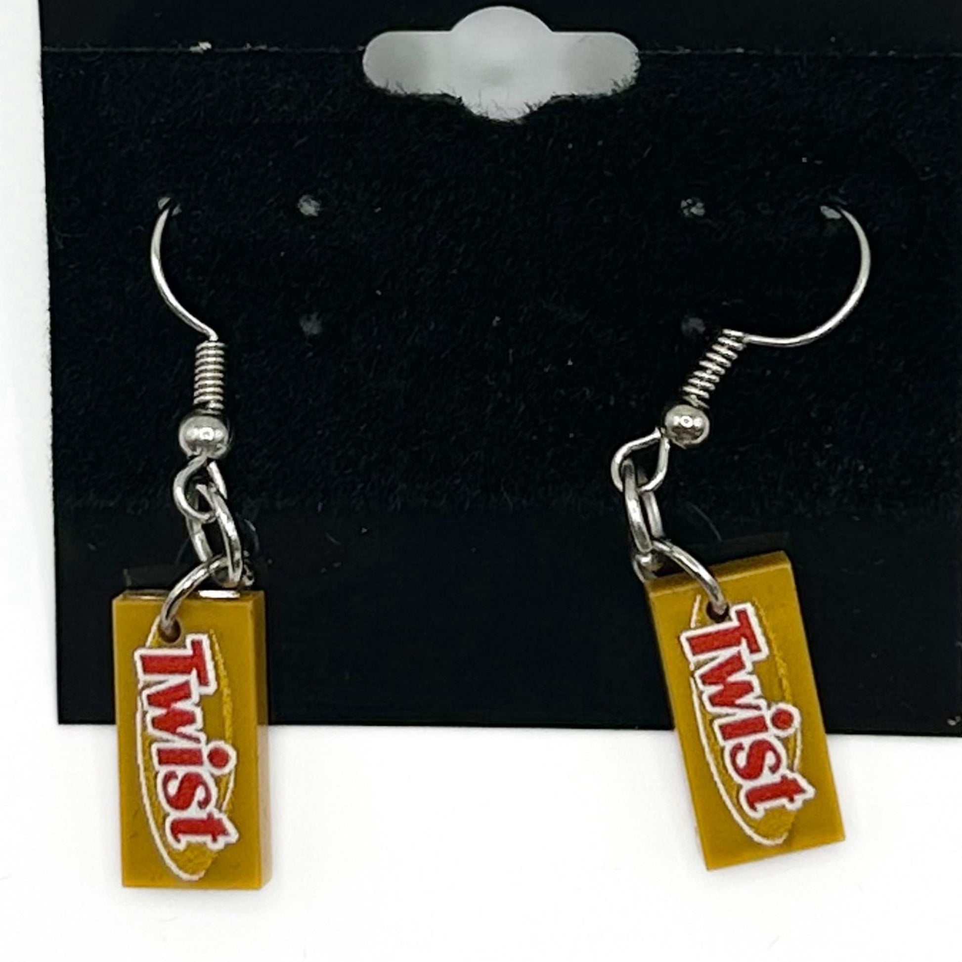 Twist Candy Earrings made from LEGO Bricks - B3 Customs B3 Customs