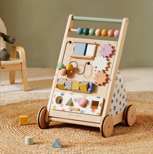 Tiny Land® Versatile Natural Wooden Baby Walker Tiny Land INC