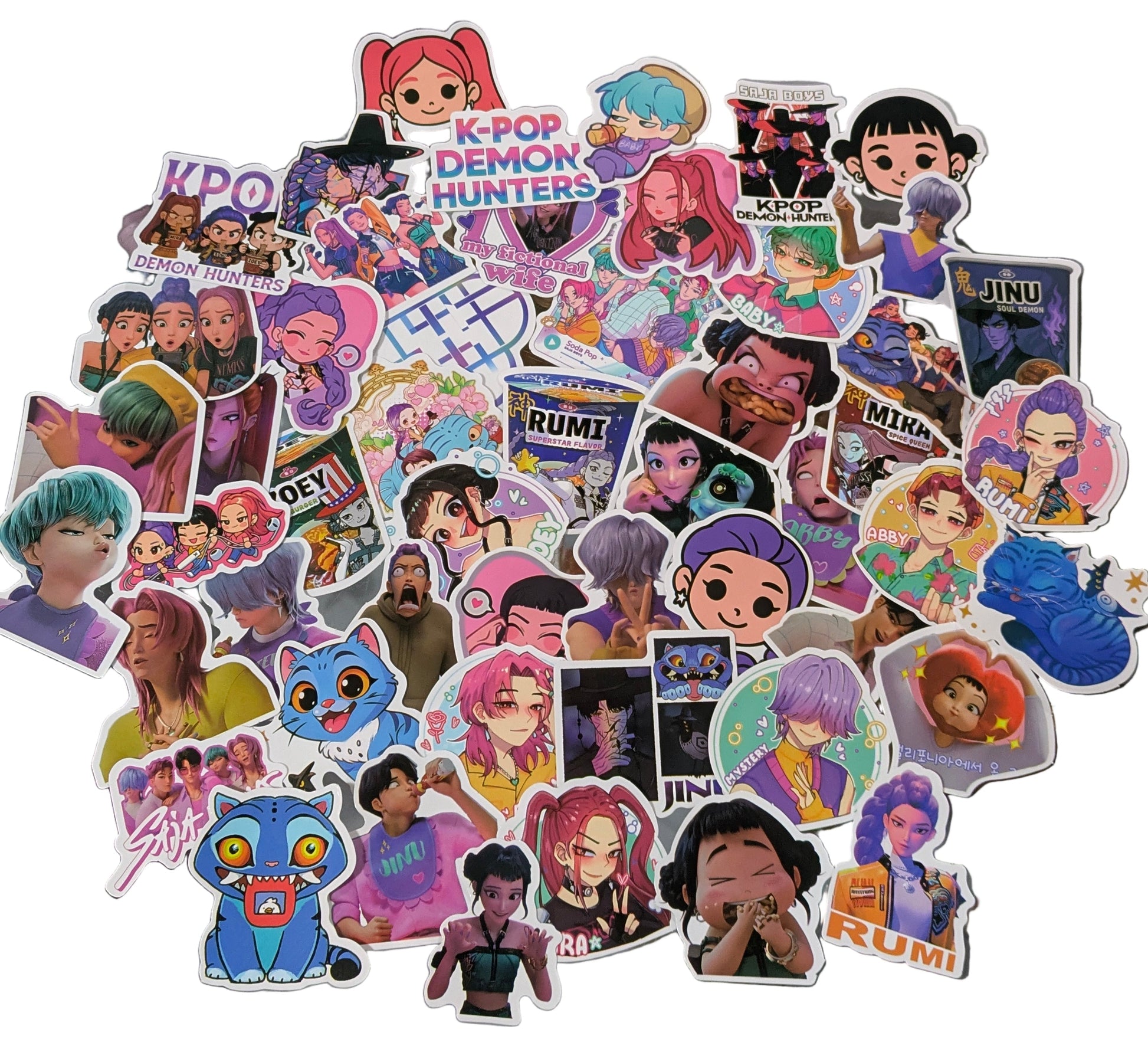 K-POP DEMON HUNTERS Sticker Pack – 50 Stickers (Character Mix) Ralphie's Funhouse