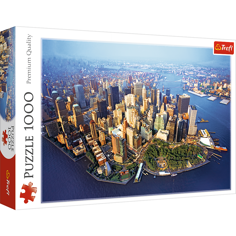 1000 Piece Jigsaw Puzzles, New York, NYC Puzzle with City Skyline and Aerial View, Puzzle of USA, Adult Puzzles, Trefl 10222 Bridge Toys - Premium Jigsaw Puzzles