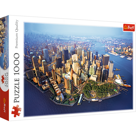 1000 Piece Jigsaw Puzzles, New York, NYC Puzzle with City Skyline and Aerial View, Puzzle of USA, Adult Puzzles, Trefl 10222 Bridge Toys - Premium Jigsaw Puzzles