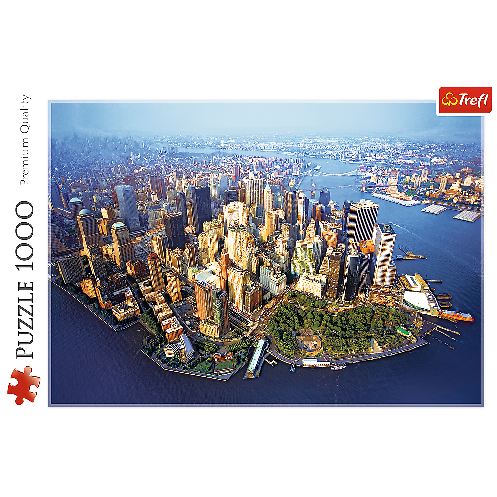 1000 Piece Jigsaw Puzzles, New York, NYC Puzzle with City Skyline and Aerial View, Puzzle of USA, Adult Puzzles, Trefl 10222 Bridge Toys - Premium Jigsaw Puzzles