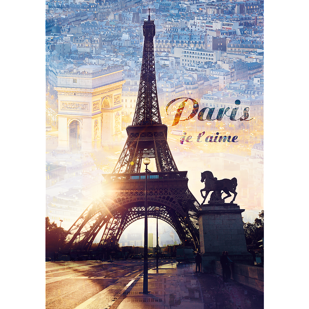 1000 Piece Jigsaw Puzzles, Paris at Dawn Puzzle, France, Puzzle of The Eiffel Tower, Arc De Triumph, Adult Puzzles, Trefl 10394 Bridge Toys - Premium Jigsaw Puzzles