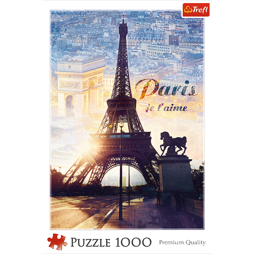 1000 Piece Jigsaw Puzzles, Paris at Dawn Puzzle, France, Puzzle of The Eiffel Tower, Arc De Triumph, Adult Puzzles, Trefl 10394 Bridge Toys - Premium Jigsaw Puzzles